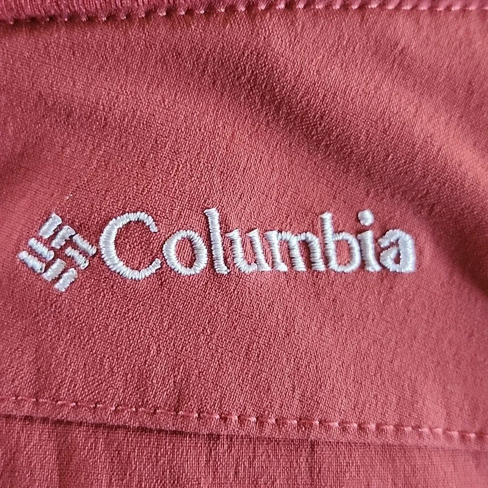 Columbia Rust/Coral Athletic Skirt Skort, Side Pockets, Nylon/Elastane, M - Picture 4 of 7